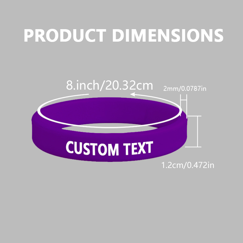 30pcs Custom Silicone Wristbands Set, Personalised Gift